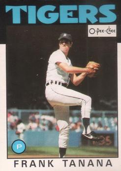 1986 O-Pee-Chee Baseball Cards 124     Frank Tanana
